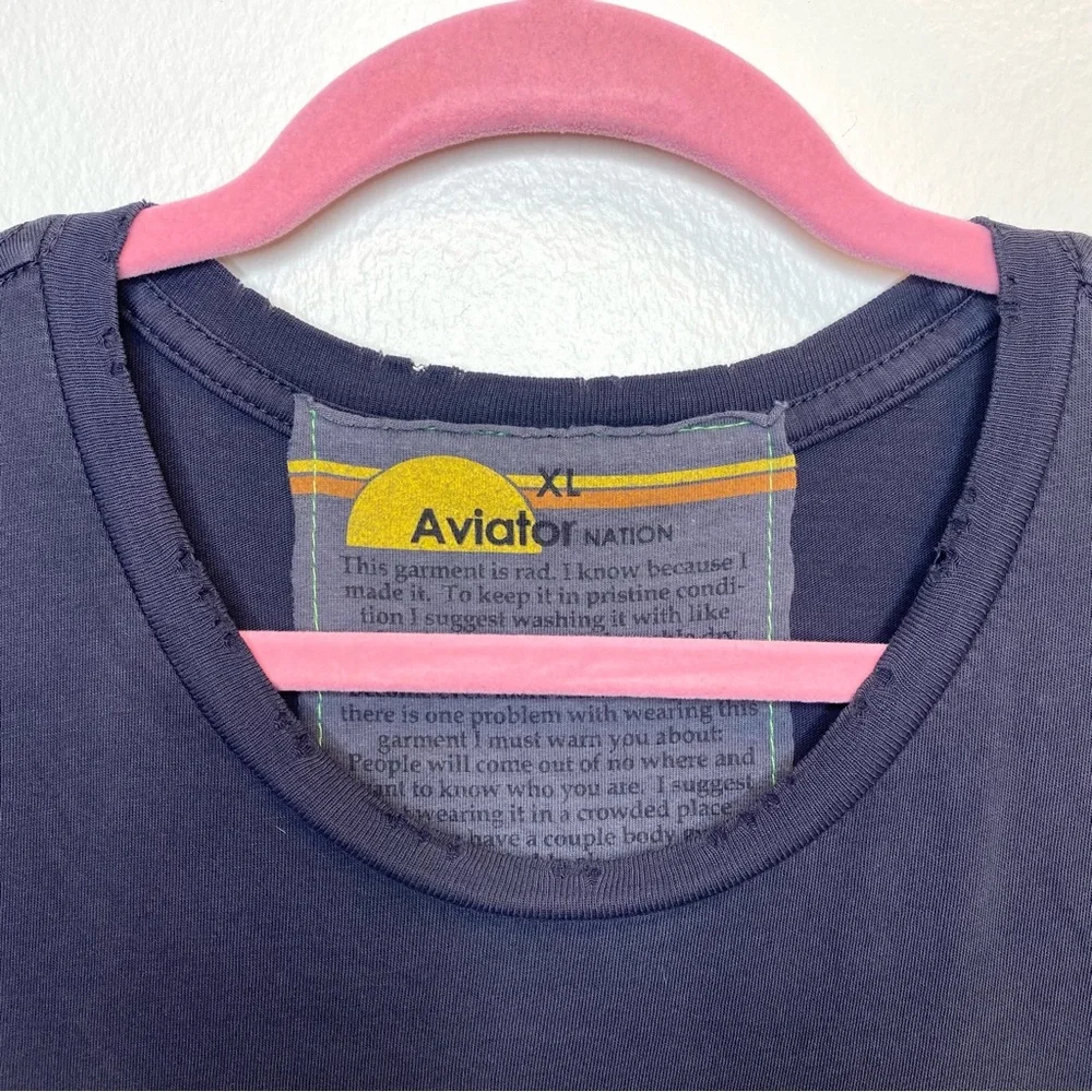 AVIATOR NATION gray California tee RARE - Picture 6 of 16